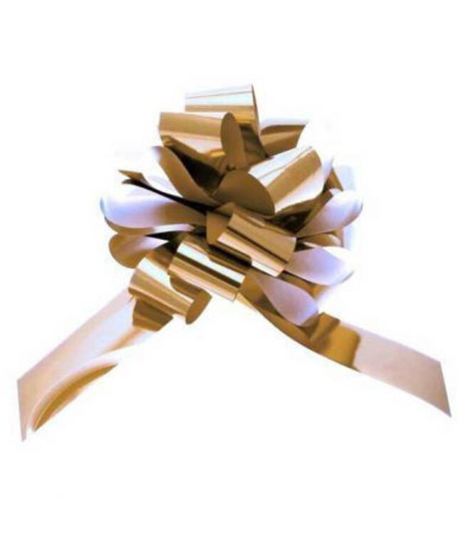 Goudkleurig Pull Bows trekstrik lint | 50 millimeter breed | 20 stuks per verpakking | Per stuk te bestellen