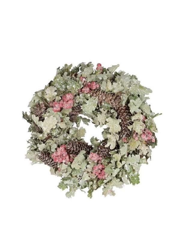 Natural wreath of pine cones and red berries | Diameter 30 centimetres Red Berry | Available to order individually