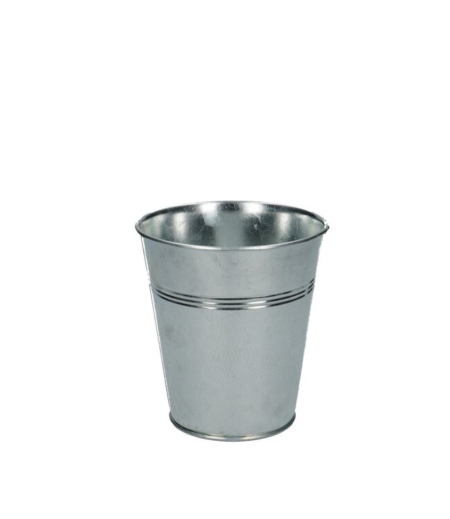 Silver-coloured zinc vase | Diameter 11.5 centimetres | Height 12.5 centimetres | Available to order in sets of 10