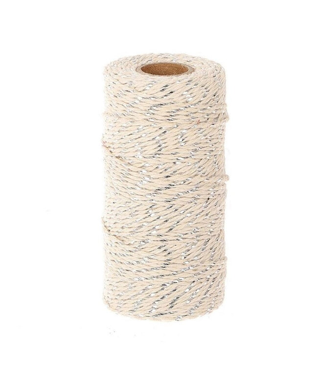 Cream-coloured grey cotton thread | Thickness 2 millimetres | Length 100 metres | Available for individual purchase