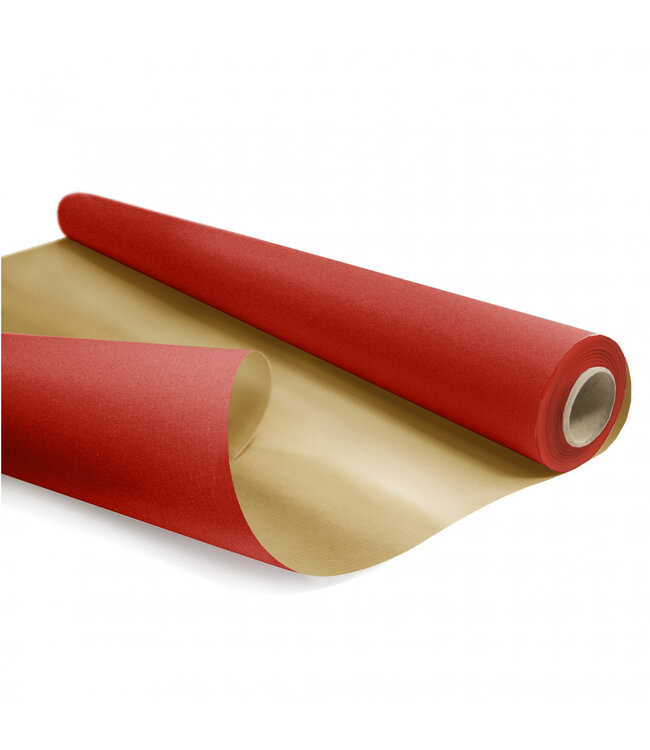 Roll of red-brown duo paper | 80 centimetres wide | Length 40 metres | Weight 60 grams/m² | Available to order individually