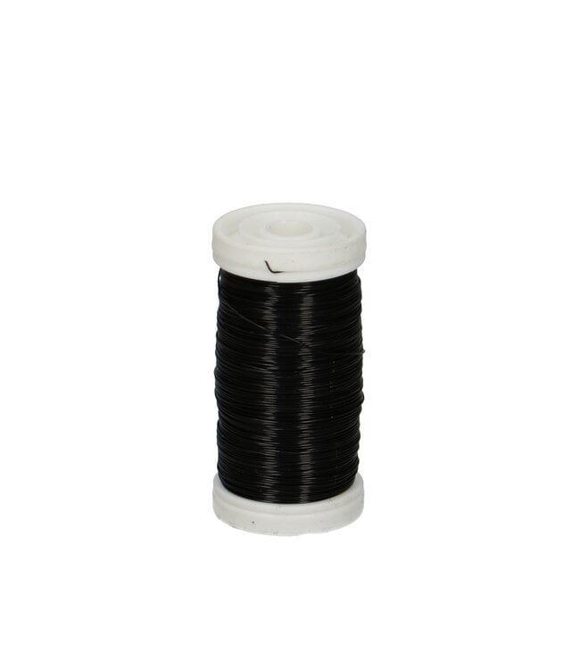 Black metal wire | 0.3 millimetres thick | Weight 100 grams | Available to order individually