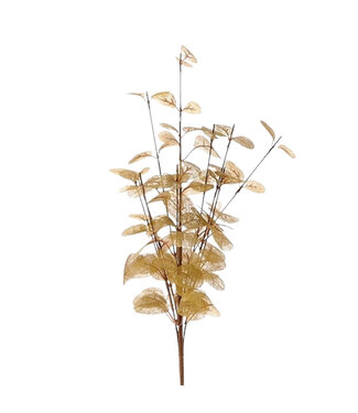 4A Branche d'eucalyptus dorée fleurs artificielles | Longueur 40 centimètres | À l'unité