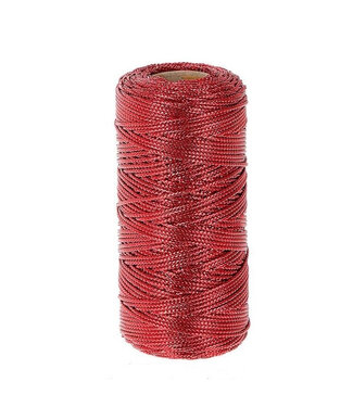 4A Cordon cadeau rouge foncé | 2 millimètres d'épaisseur | Longueur 100 mètres | À l'unité