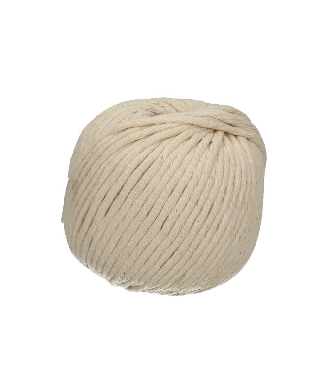 White Macramé Cotton Cord | 5 millimetres thick | Length 50 metres | Available per piece