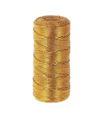 4A Goldfarbenes Geschenkband | 2 Millimeter dick | Länge 100 Meter | Pro Stück