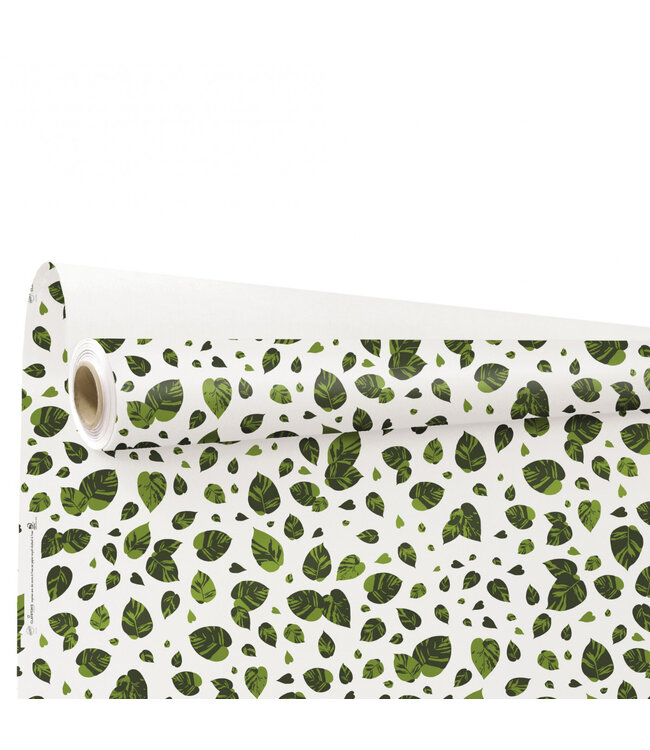 Rolle grün-weiß Eco Lina Papier | 80 Zentimeter breit | Länge 25 Meter | Pro Stück bestellbar