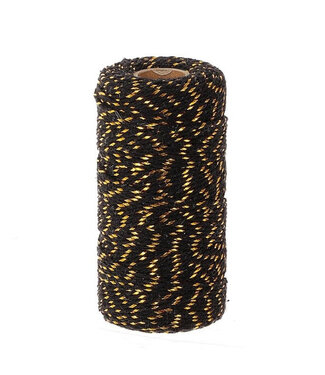 4A Black gold-coloured cotton thread | Thickness 2 millimetres | Length 100 metres | Per piece