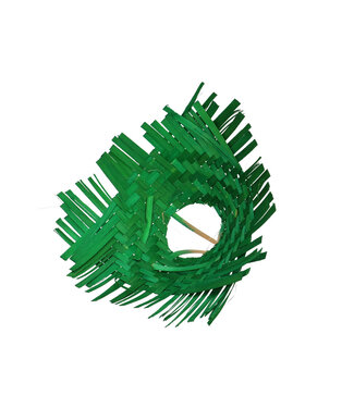 4A Porte-bouquet en bambou tressé vert | Diamètre 25 centimètres | Par 6 pièces