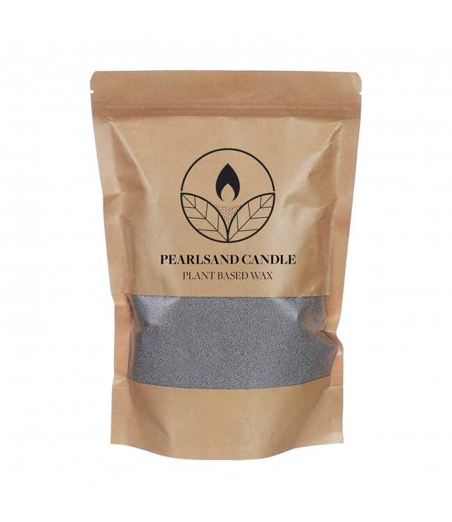 Graues Pearlsand-Perlmuttkerzenwachs + 4 Dochte | Gewicht 400 Gramm | Pro Stück bestellbar