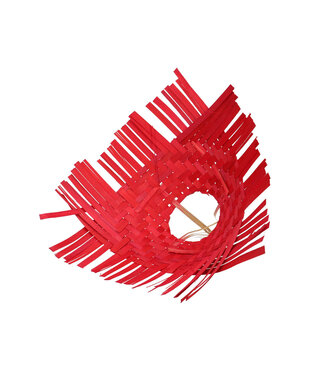 4A Red Braided Bamboo Bouquet Holder | Diameter 25 centimetres | Per 6 pieces