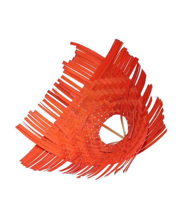 Oranger geflochtener Bambus-Blumenhalter | Durchmesser 30 Zentimeter | Pro 6 Stück zu bestellen