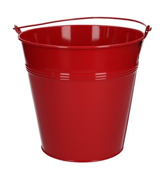 4A Roter Zinkeimer | Durchmesser 20 Zentimeter | Höhe 18,5 Zentimeter | Pro 5 Stück