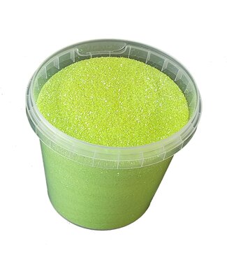 QC Green glitter | Size 1/64 - 0.6 mm - 15 Hex | Weight 400 grams | Per bucket
