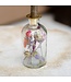 Rosa und lila getrocknete Blumen in Glas-Kerzenhalter | Höhe 16 Zentimeter | Bestellung pro Stück