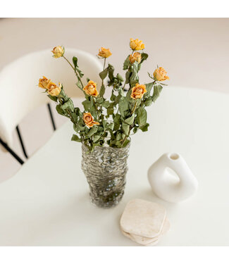 DriedRoses.com Getrocknete gelbe Rosen | Länge 50 Zentimeter | Pro 10 Rosen