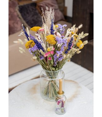 MyFlowers Bouquet of dried flowers Hugo | Dry bouquet in fresh colours | Length 70 centimetres | Per bouquet