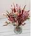 Bouquet de fleurs séchées Amelia | Bouquet sec aux couleurs romantiques | Longueur 70 cm | Commande par bouquet