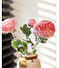 Roze Ranonkel zijden bloem "Pink Ranunculus" | Tak met 3 bloemen | Lengte 50 centimeter | Per tak te bestellen
