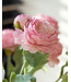 Roze Ranonkel zijden bloem "Pink Ranunculus" | Tak met 3 bloemen | Lengte 50 centimeter | Per tak te bestellen