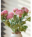 Roze Ranonkel zijden bloem "Pink Ranunculus" | Tak met 3 bloemen | Lengte 50 centimeter | Per tak te bestellen