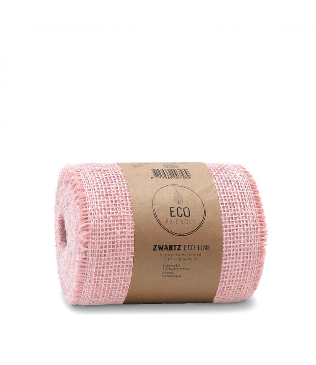 Light Pink Jute Ribbon | 150 millimetres wide | Length 10 metres | Available per piece