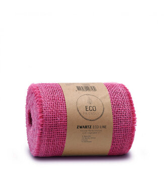 4A Roze Jute lint |  150 millimeter breed | Lengte 10 meter  | Per stuk