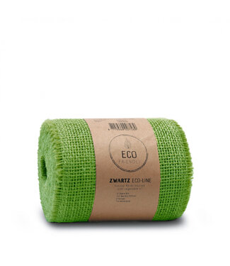 4A Limoengroen Jute lint |  150 millimeter breed | Lengte 10 meter  | Per stuk