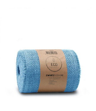 4A Light blue jute ribbon | 150 millimetres wide | Length 10 metres | Per piece