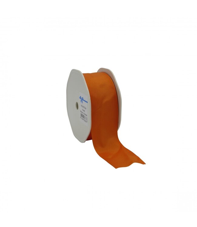 Orange fabric ribbon with wire | 38 millimetres wide | Length 20 metres | Available for individual purchase