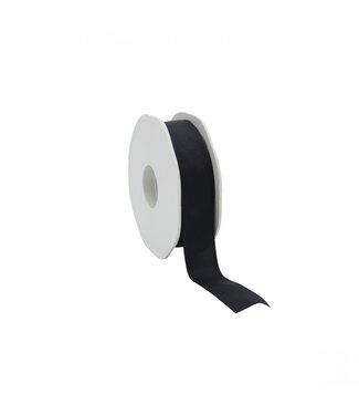 4A Black fabric ribbon with thread | 23 millimetres wide | Length 20 metres | Per piece