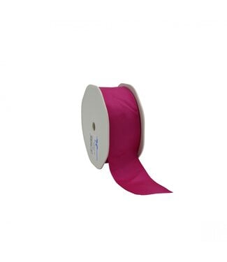 4A Ruban en tissu couleur fuchsia avec fil | 38 millimètres de large | Longueur 20 mètres | Par pièce