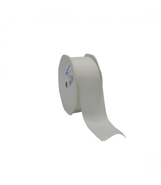 4A Cream-coloured fabric ribbon with wire | 38 millimetres wide | Length 20 metres | Per piece