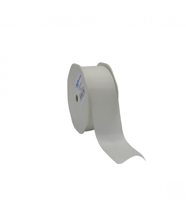 Cream-coloured fabric ribbon with wire | 38 millimetres wide | Length 20 metres | Available to order individually