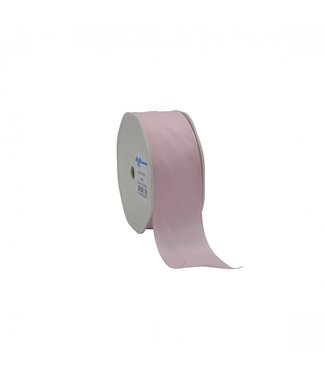 4A Light pink fabric ribbon with wire | 38 millimetres wide | Length 20 metres | Per piece