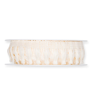 4A Cream-coloured Fringe Ribbon | 25 millimetres wide | Length 7 metres | Per piece
