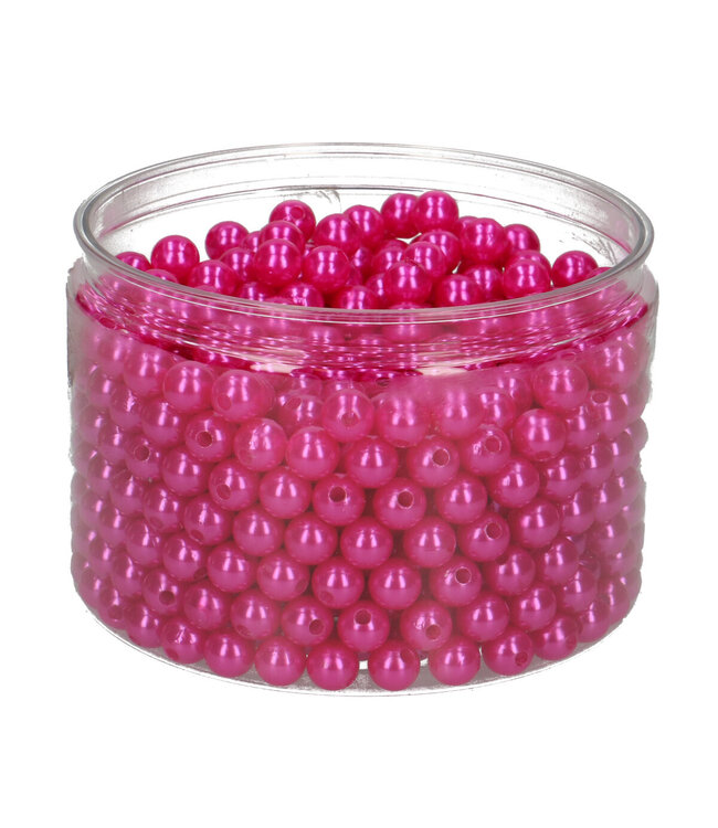Perles décoratives couleur fuchsia | Diamètre 10 millimètres | 600 perles par emballage | Vendues à l'unité