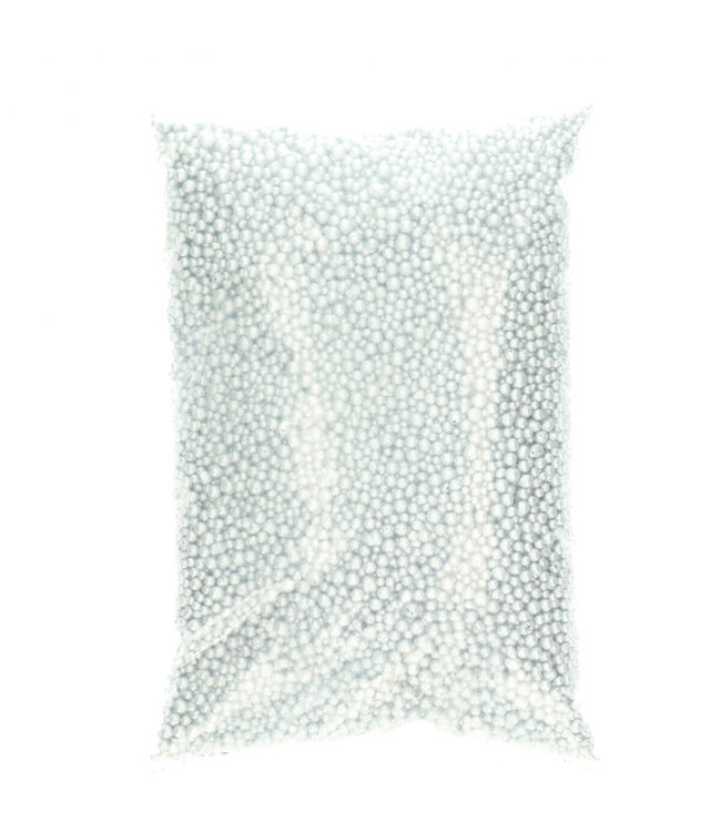Zilverkleurige deco garnering korrels | Inhoud 4 liter  | Per stuk te bestellen