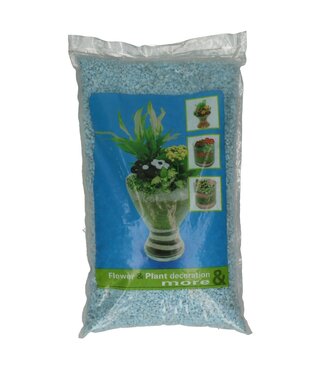 4A Light blue decorative gravel | Diameter 4-6 millimetres | Weight 5 kilograms | Per piece