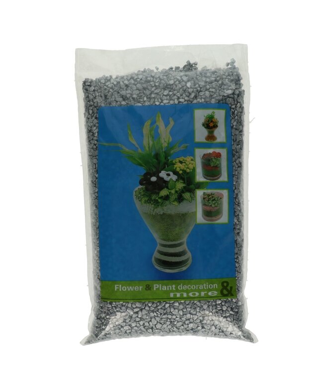 Silver-coloured decorative gravel | Diameter 4-6 millimetres | Weight 5 kilograms | Available for individual purchase