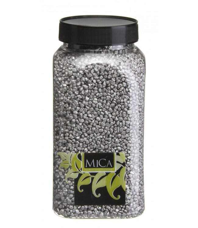 Silver-coloured decorative gravel | Diameter 2-4 millimetres | Weight 1 kilogram | Available for individual purchase