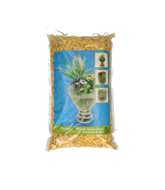 Yellow wood chips garnishing | Diameter 10-20 millimetres | Content 5 litres | Available for individual purchase