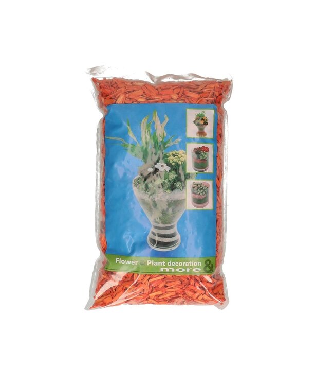 Orange wood chips garnishing | Diameter 10-20 millimetres | Contents 5 litres | Available for individual purchase