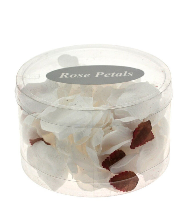 Natürliche weiße Rosenblätter Kunstblumen | 150 Stück pro Packung | Einzelstück bestellbar