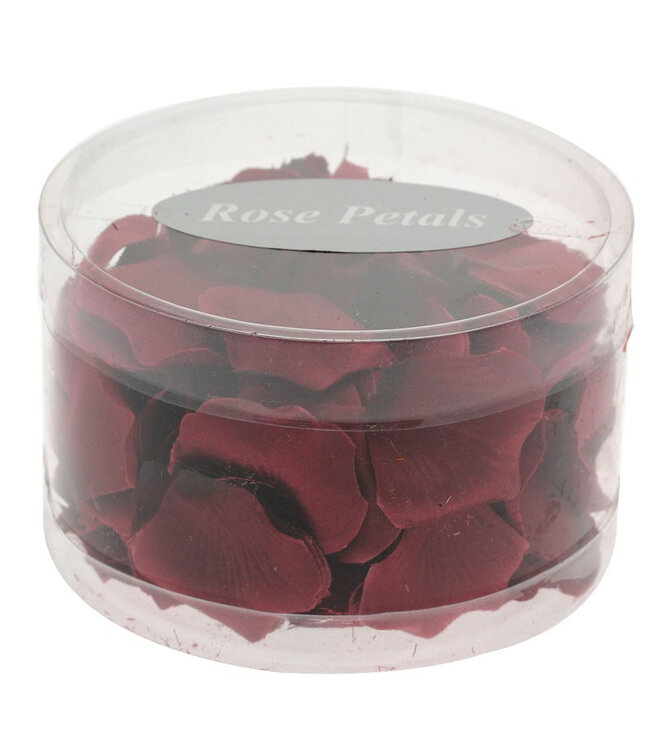 Bordeauxrote Rosenblütenblätter Kunstblumen | 150 Stück pro Packung | Einzelstück bestellbar