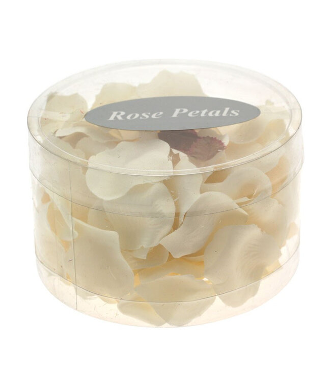 Pétales de roses couleur crème fleurs artificielles | 150 pièces par emballage | Disponible à l'unité