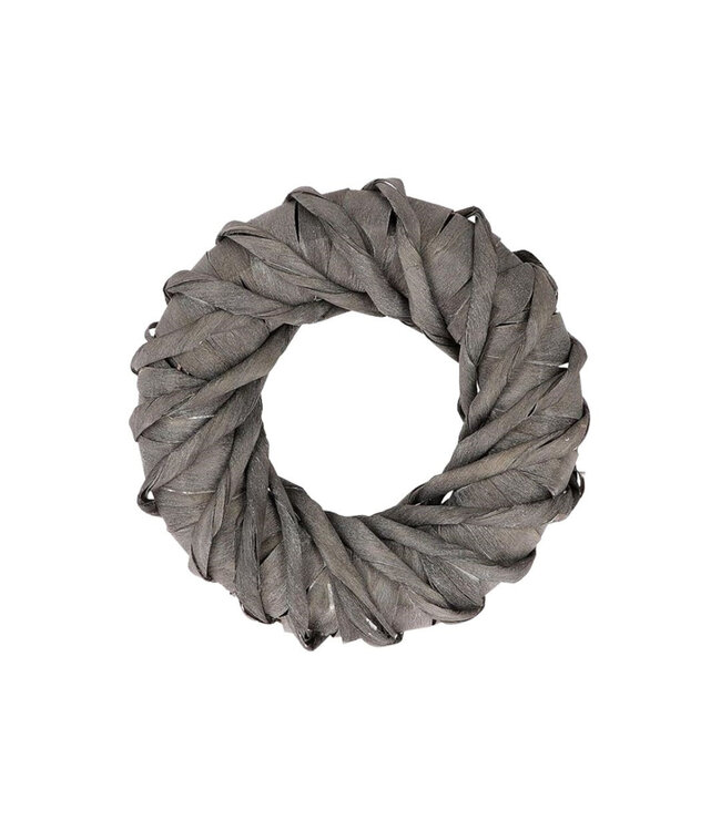 Couronne torsadée Cemani grise | Diamètre 30 centimètres | Disponible à l'unité