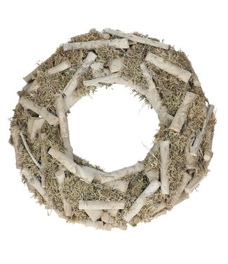 4A Natural white Milka birch wreath | Diameter 45 centimetres | Per piece