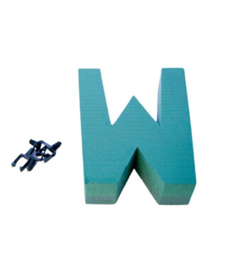 4A Green Oasis floral foam letter W | Height 31 centimetres | Per piece