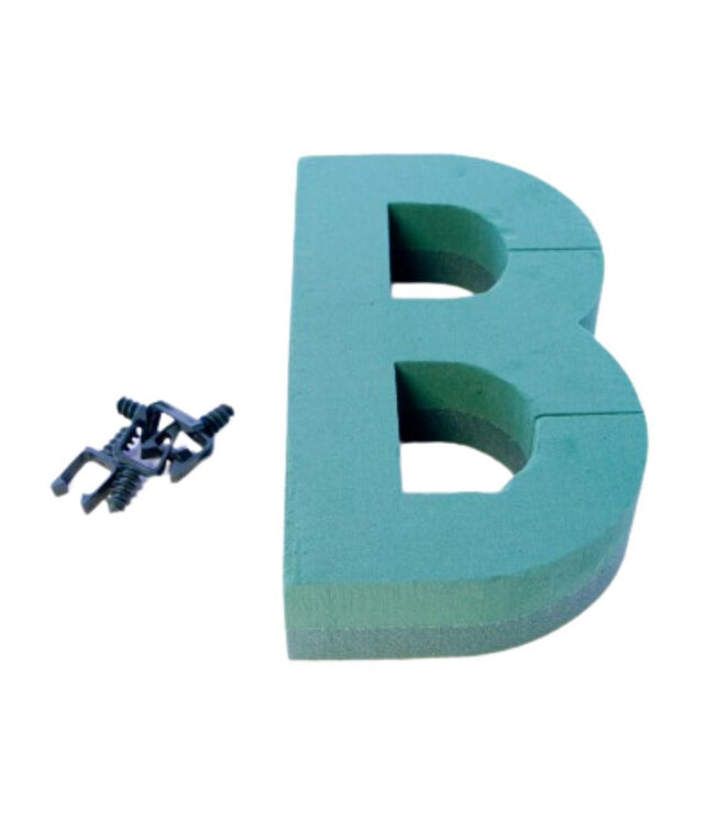 Green Oasis floral foam letter B | Height 31 centimetres | Available to order per piece